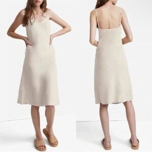NWT MATE The Label 100% Linen Midi Slip Dress in Natural M